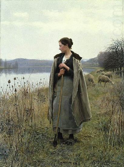 Daniel Ridgway Knight The Shepherdess of Rolleboise oil painting picture